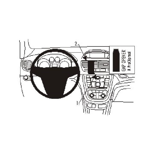 Brodit 854874 ProClip - Monteringsbygel - Opel Mokka