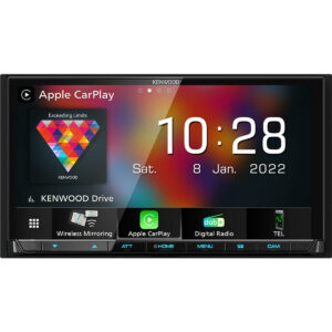 Kenwood DMX8021DABS - Dubbeldin bilstereo - Trådlös CarPlay & Android Auto