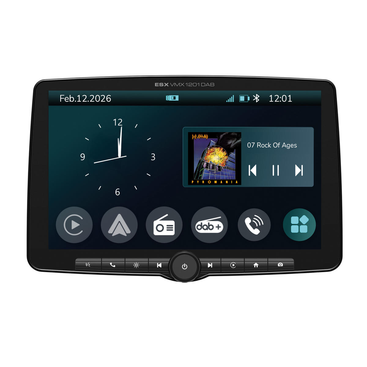 ESX VMX1201DAB - Enkeldin bilstereo - Trådlös CarPlay & Android Auto - 12 tum skärm - Bild 3