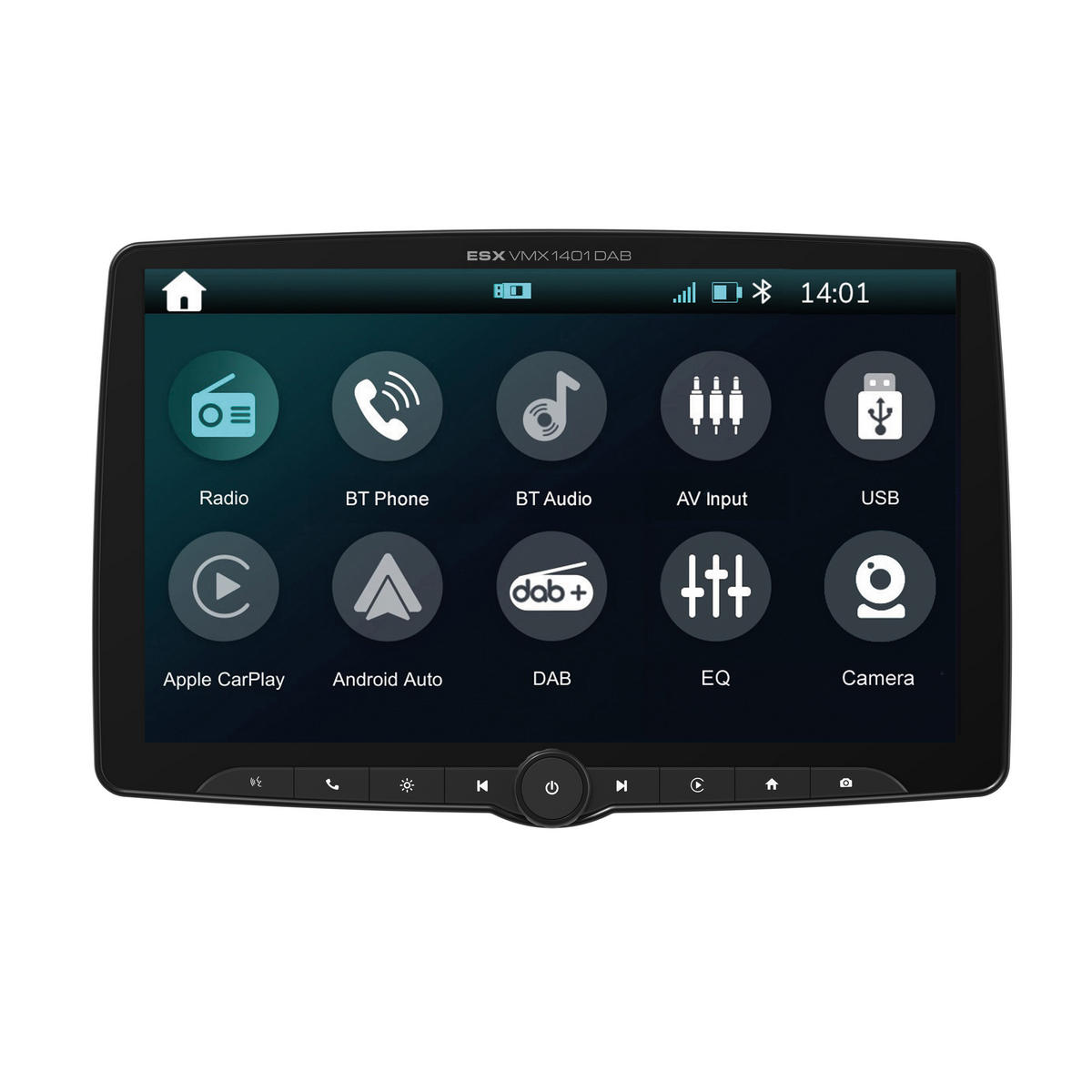 ESX VMX1401DAB - Enkeldin bilstereo - Trådlös CarPlay & Android Auto - 14 tum skärm - Bild 2