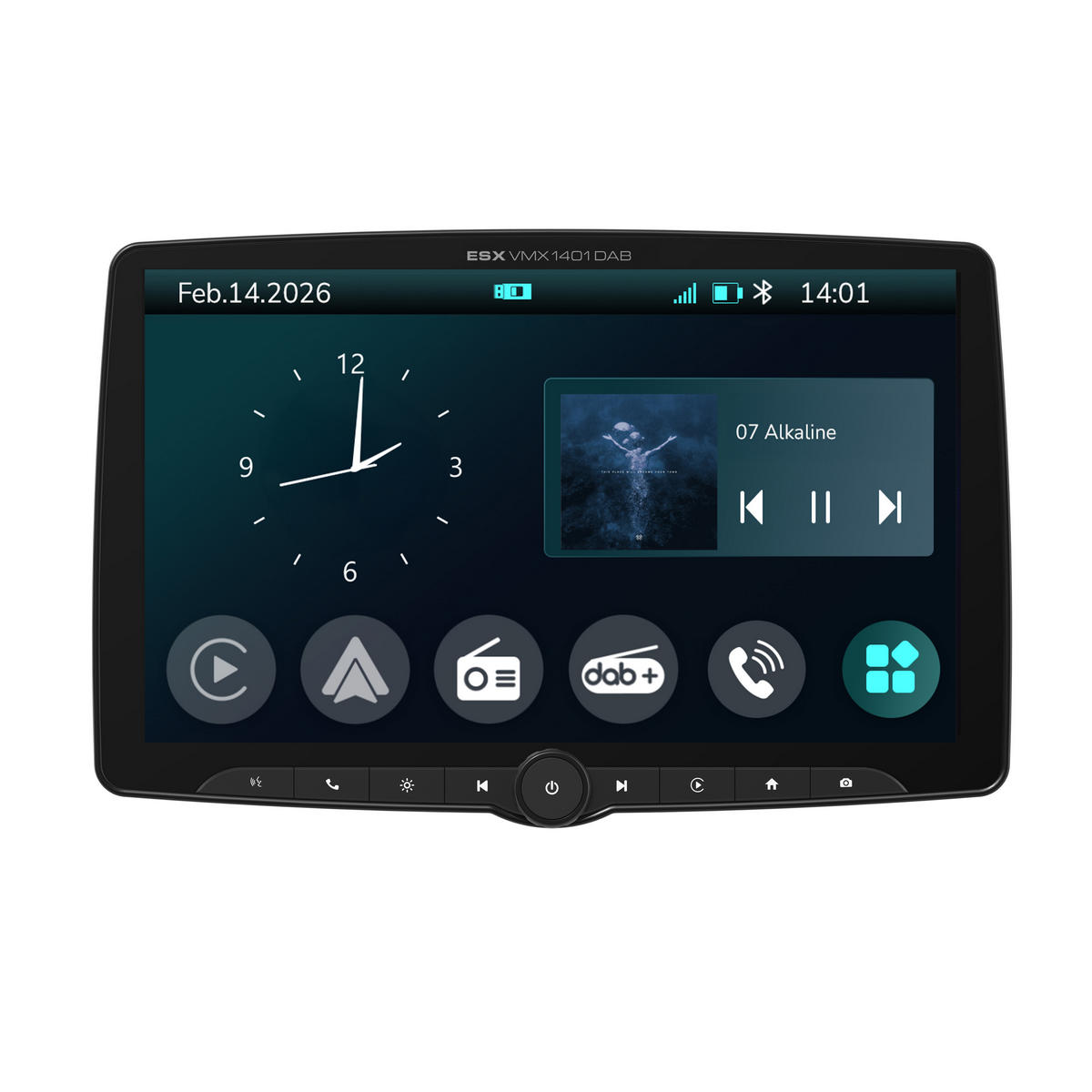 ESX VMX1401DAB - Enkeldin bilstereo - Trådlös CarPlay & Android Auto - 14 tum skärm - Bild 3