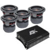 DD Audio Baspaket - 4x DD608 + VX5000 monoblock