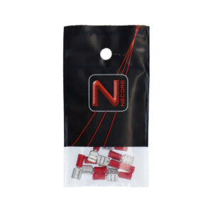 Alternative view of Necore Flatstiftkabelskor - 6.3 mm - Röd