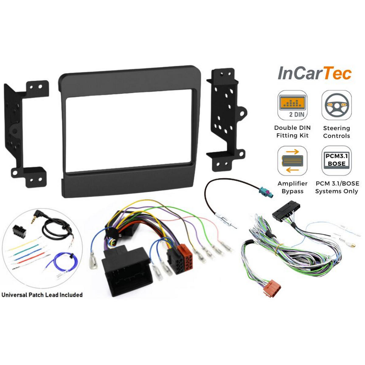 2-DIN Installationskit - Porsche 911 - Boxster - Cayman - Med Bose